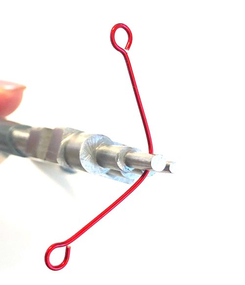 Kristal Wick's Fireworks Wire Necklace - , Holiday Designs, Loops, Wire Loop, Wrapped Wire Loop, Design, ,  place the 2nd jaw of the barrel pliers